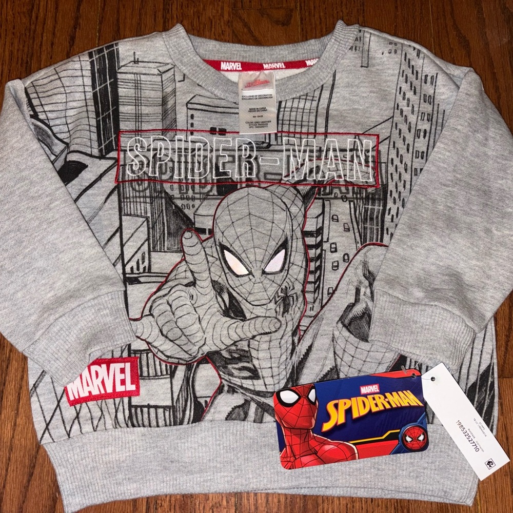 Marvel Spider-Man Gray Sweatshirt for Kids